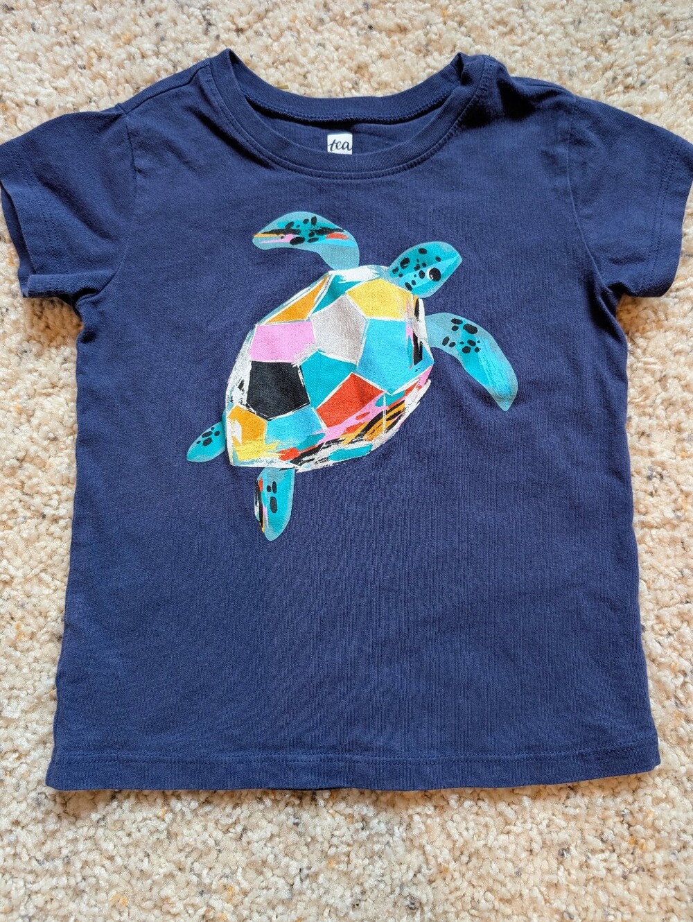 Tea collection Navy Turtle Graphic Kids T-Shirt